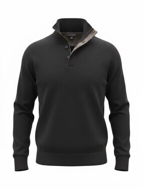 Banana Republic Men's Black Zip-Up Sweater